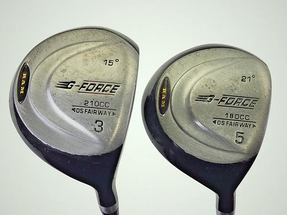 (2) Ram G Force Drivers #3 & #5 Golf Clubs RH Right Handed 210CC 180CC