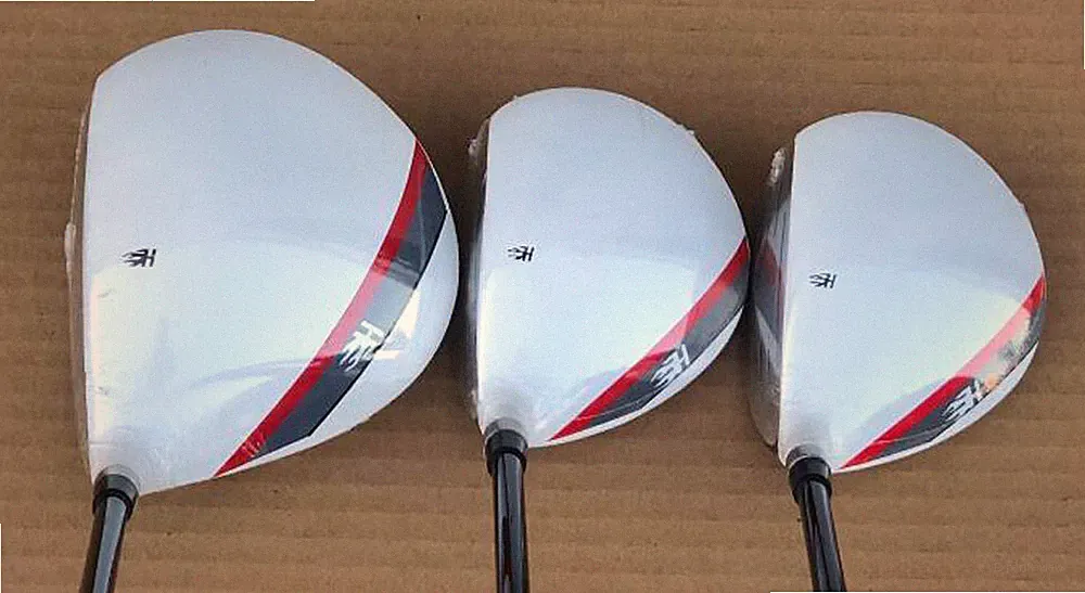 +2" XL Taylor Fit BMT White graphite Stiff Flex 9.5 driver 3,5 golf wood set