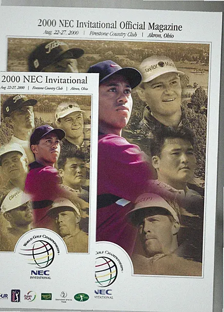 2000 Tiger Woods NEC Invitational Magazine & Brochure Firestone Country Club