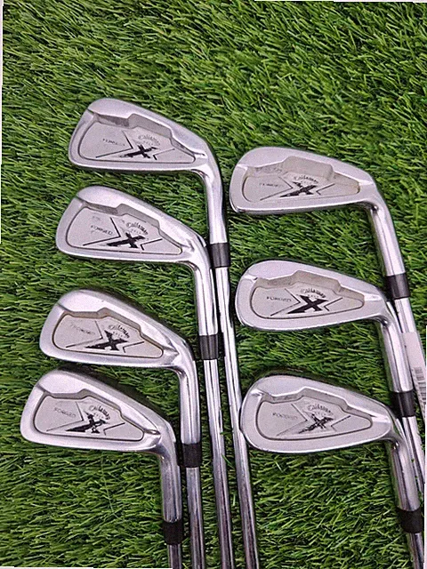 2007 CALLAWAY X FORGED IRON SET 3-9 STIFF PROJECTX RIFLE PRECISION FLIGHTED 6.0