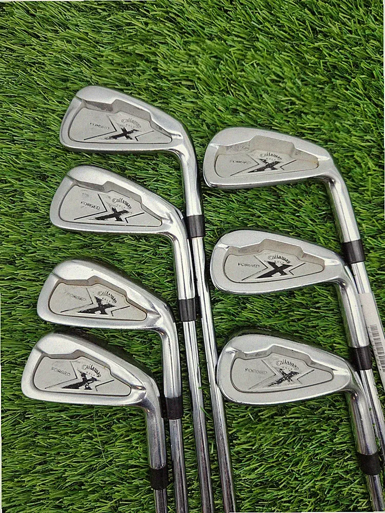 2007 CALLAWAY X FORGED IRON SET 3-9 STIFF PROJECTX RIFLE PRECISION FLIGHTED 6.0