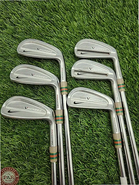 2008 NIKE VR FORGED SPLIT CB IRON SET 5-PW STIFF PROJECTX RIFLE PRECISION GOOD