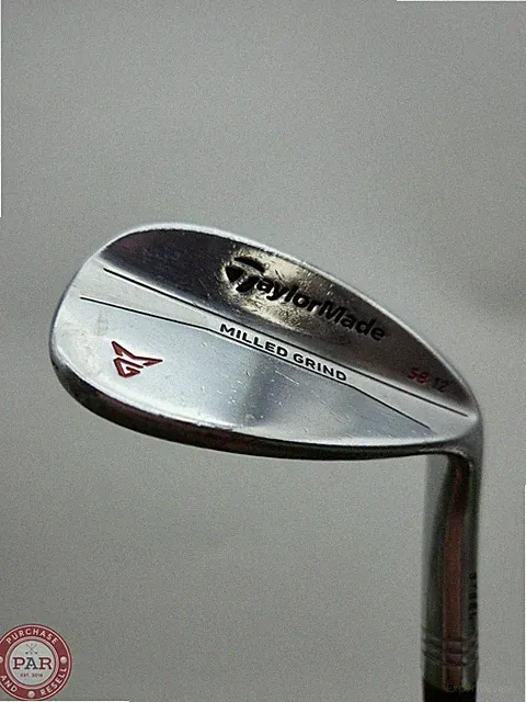 2017 TAYLORMADE MILLED GRIND SATIN CHROME WEDGE 56*/12 STIFF STEEL 34" GOOD