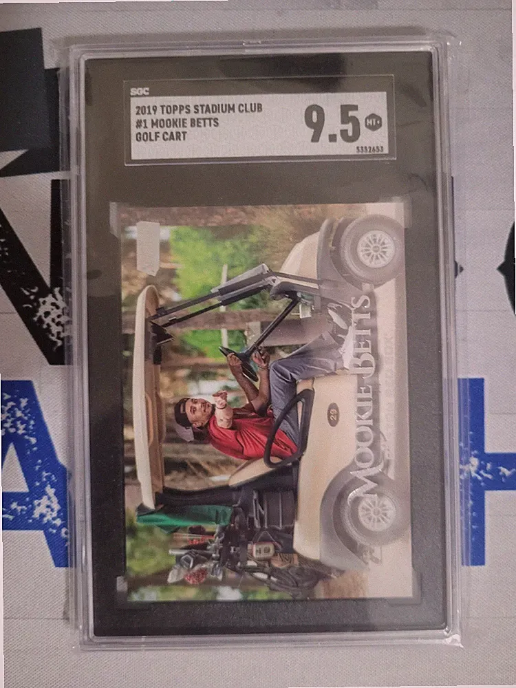 2019 Stadium Club Mookie Betts Golf Cart Image Variation SGC 9.5