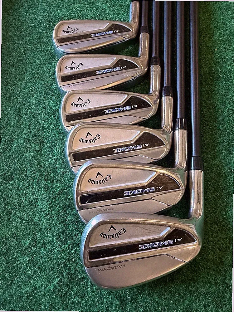 2023 Left Handed Callaway AI Smoke Irons. PW-5. Cypher 5.0 Graphite Shafts
