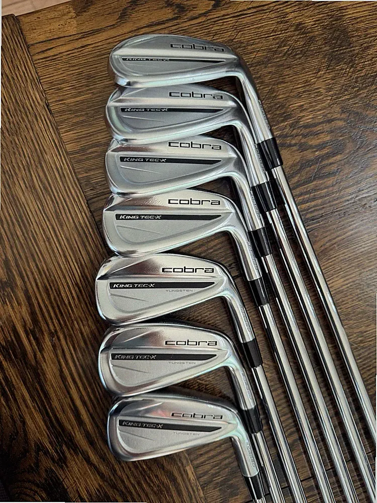 2025 Cobra King Tec X Irons 5-AW KBS Tour Lite R Flex Crossline 360 Std Grips