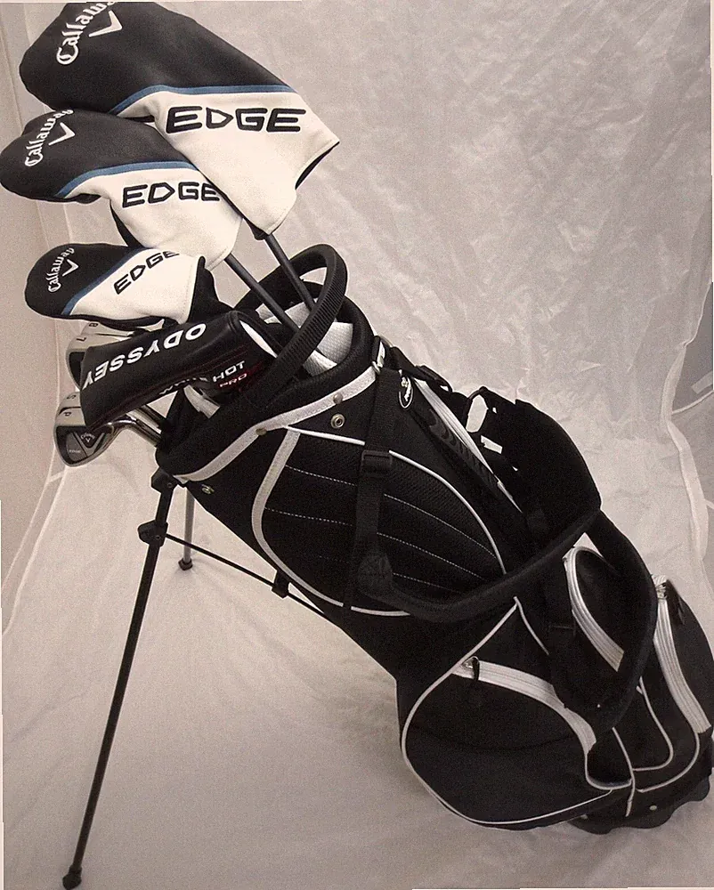 2025 Mens TALL Callaway Golf Set Driver Wood Hybrid Irons Odyssey Putter Bag Reg
