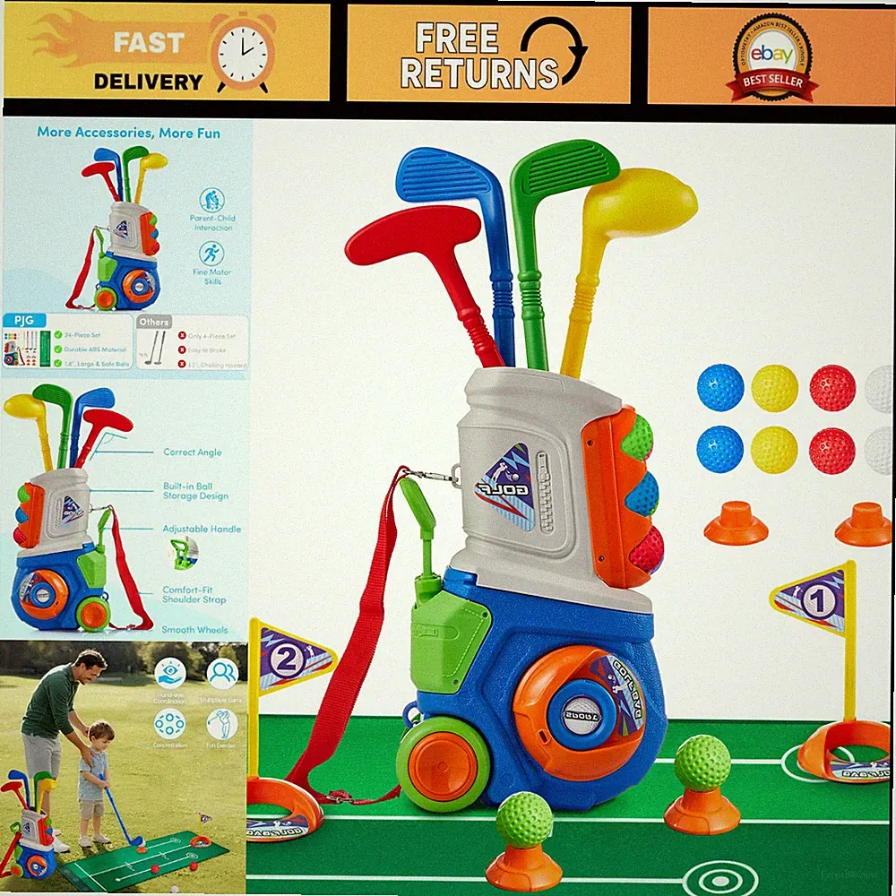 23 Pcs Toddler Golf Clubs Set - Kids Golf Toys, Birthday Gift for Boys & Girls