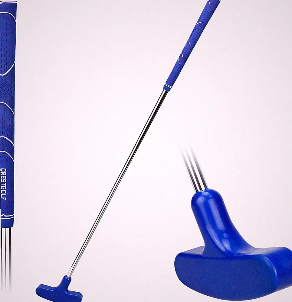 24" Blue Golf Mini Putters Kids Rubber Grips Heads Two Way Mini Golf Putters