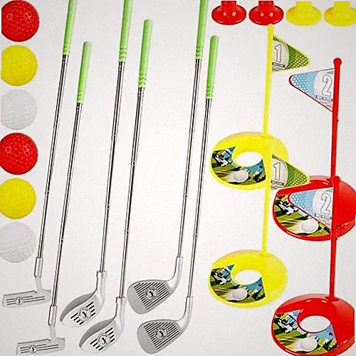 24 Pcs Kids Golf Clubs Kit Includ 6 Retractable Golf Clubs for Children