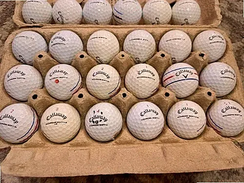 24 Used Callaway Chrome Soft Golf Balls 4A Grade
