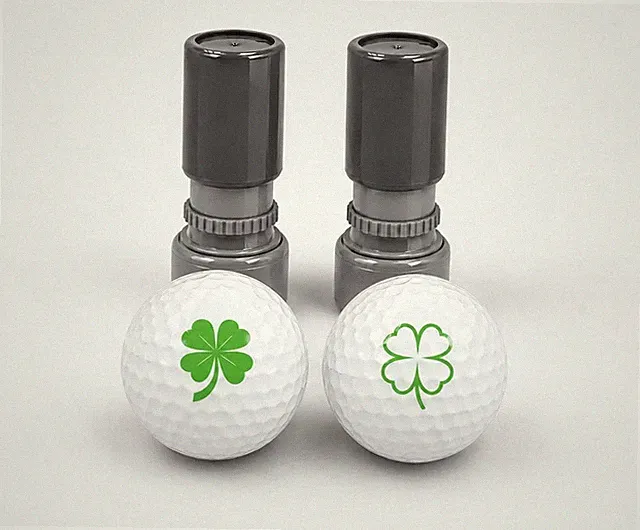 2pack Golf Ball Stamp Four Leaf Clover Waterproof Quick Dry Ink Stamp Golf Gift