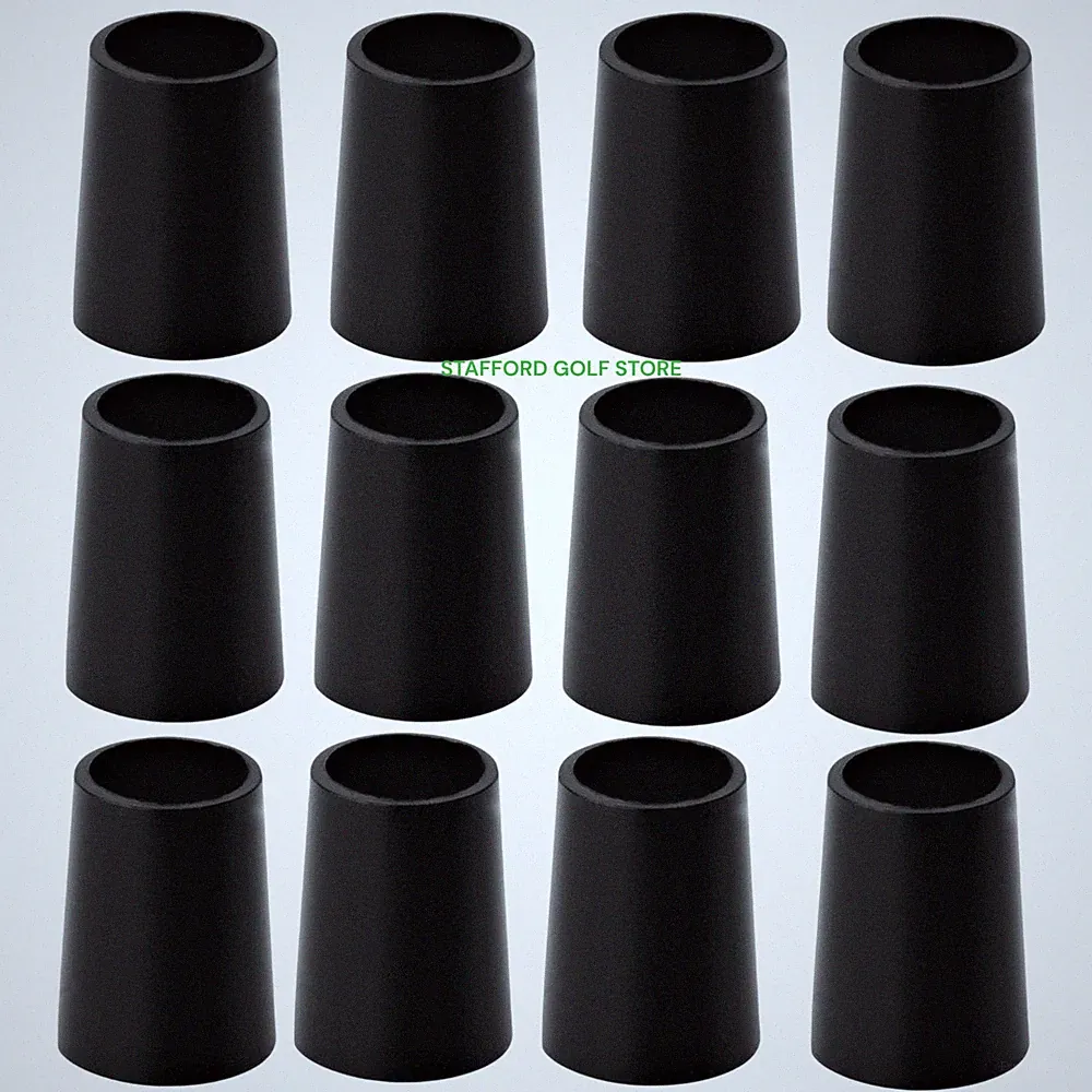 3/4" Black .355" Taper Tip Iron Golf Club Ferrules – Dozen Pack 12 pcs - NEW