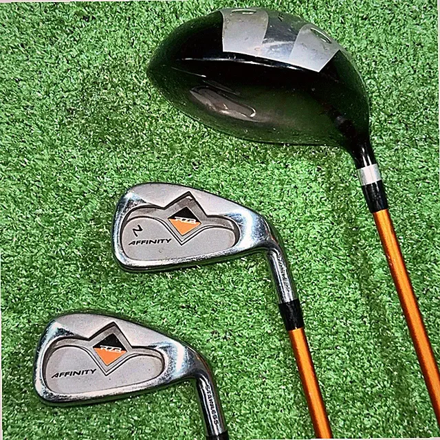 3 lot Affinity RZR Burn Set 10 6 & 7 Woods Fairway Reg Graphite Shaft Flex RH