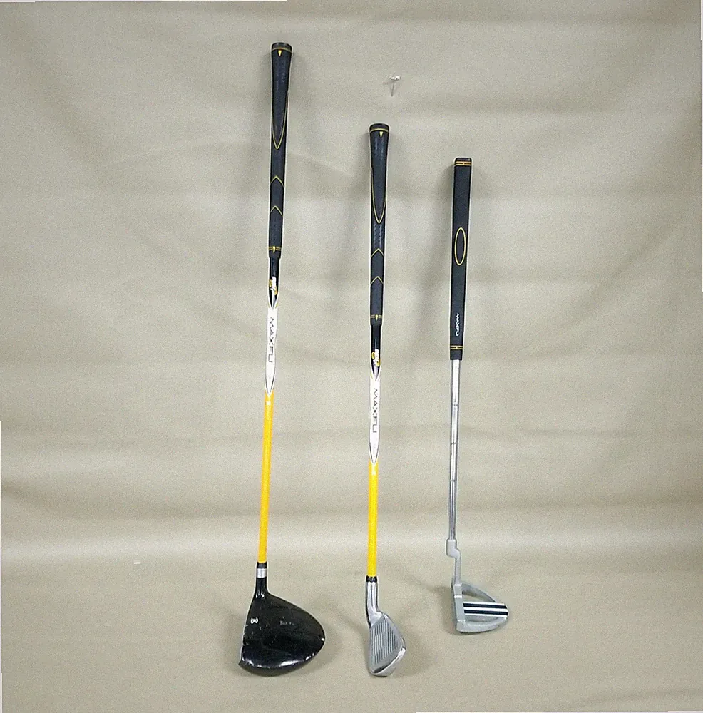 3 MAXFLI Rev 1 Youth Golf Clubs: Driver, Putter, Iron