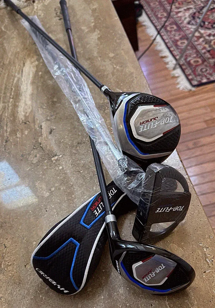 3 Top Flite Junior Golf Clubs Drivers R H Refer to Description For Details. Mint