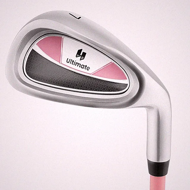 33" Junior #7 Iron for Kids w/Fiberglass Shaft & Headcover Individual Gold Club