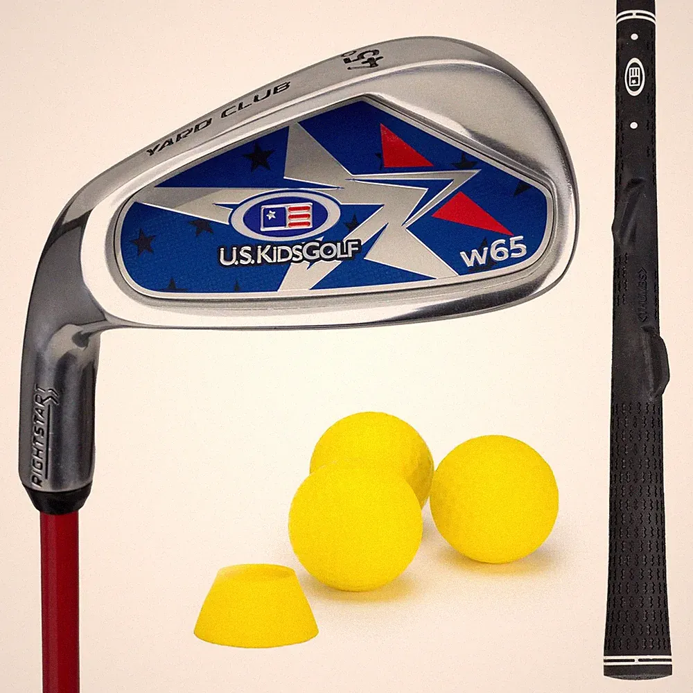 39in" U.S. Kids Golf LH 2024 Yard Club + 3 ball tee set Youth Flex (White)