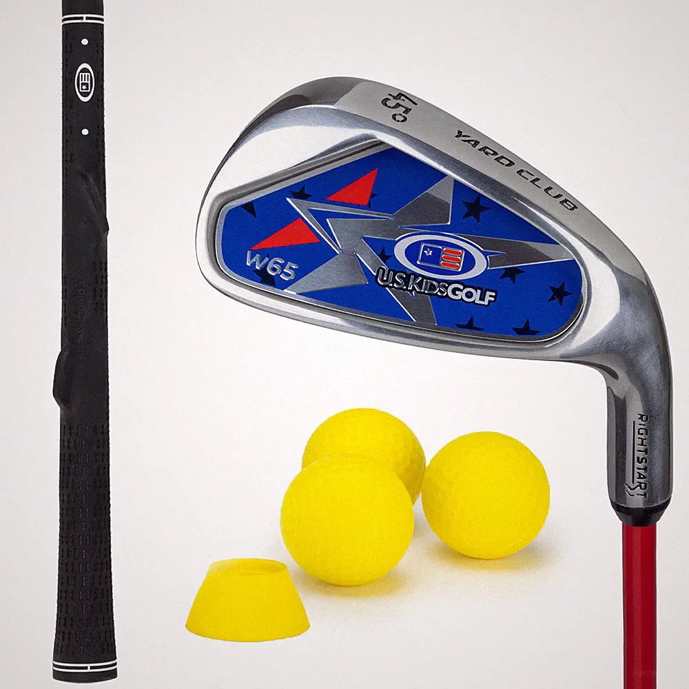 39in" U.S. Kids Golf RH 2024 Yard Club + 3 ball tee set Youth Flex (White)