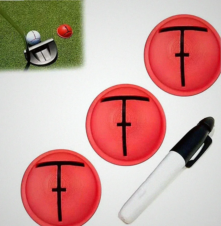 3x Impact Ball Liner Golf Ball Marker, Easy Ball Marking Stencil, Golf Ball