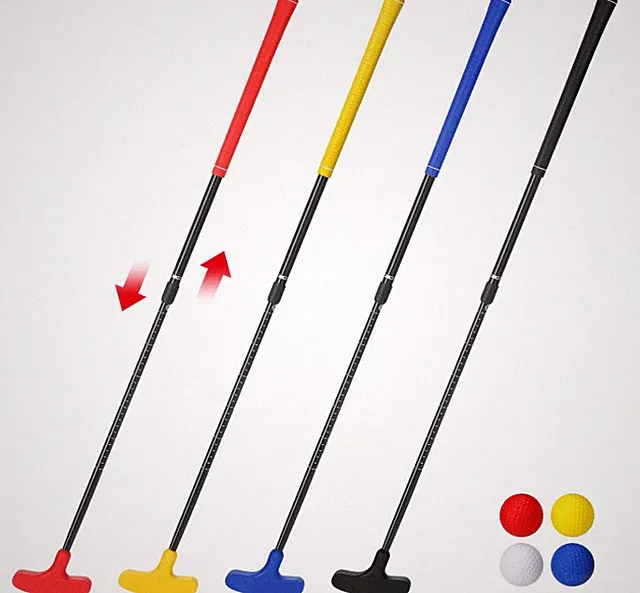 4 Pack Golf Putters Adjustable Length w 4 Balls Two Way
