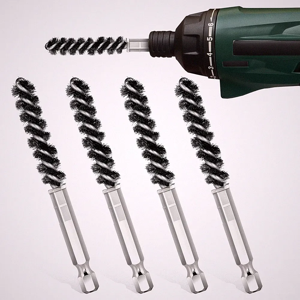 4 Pcs Golf Clubs Hosel Brushes Head Brush Hex Shank Handle Green