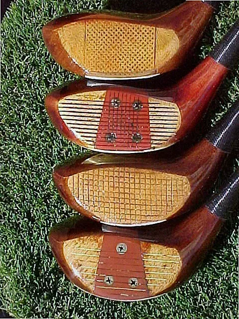4 PERSIMMON Golf Clubs 2 Woods MacDonald Kroydon Spalding Jones Jr. Walter Hagen