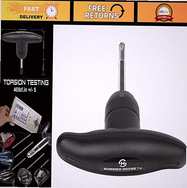 40lb Torque Golf Wrench for Driver Clubs & Fairway Hybrids - Head Weight Adjuste