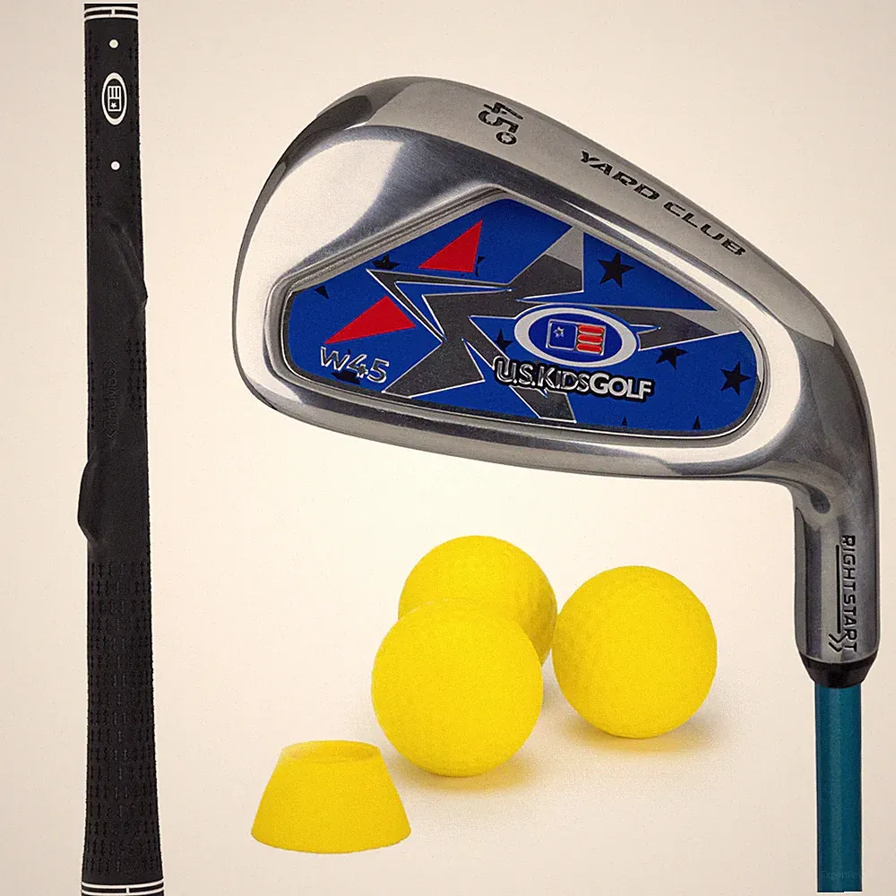 48in" U.S. Kids Golf RH 2024 Yard Club + 3 ball tee set Youth Flex (Teal)