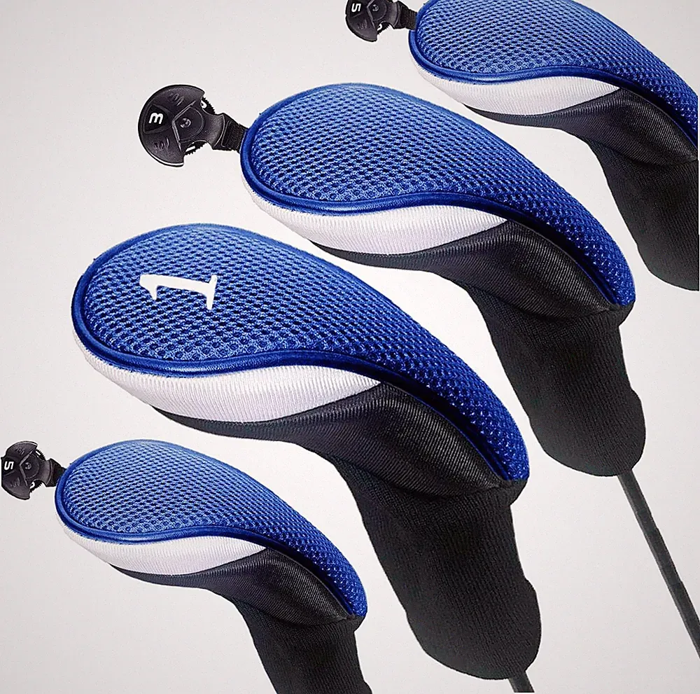 4Pcs Golf Club Head Covers Driver 1# 3# 5# 5#Fairway Woods Long Neck Headcover
