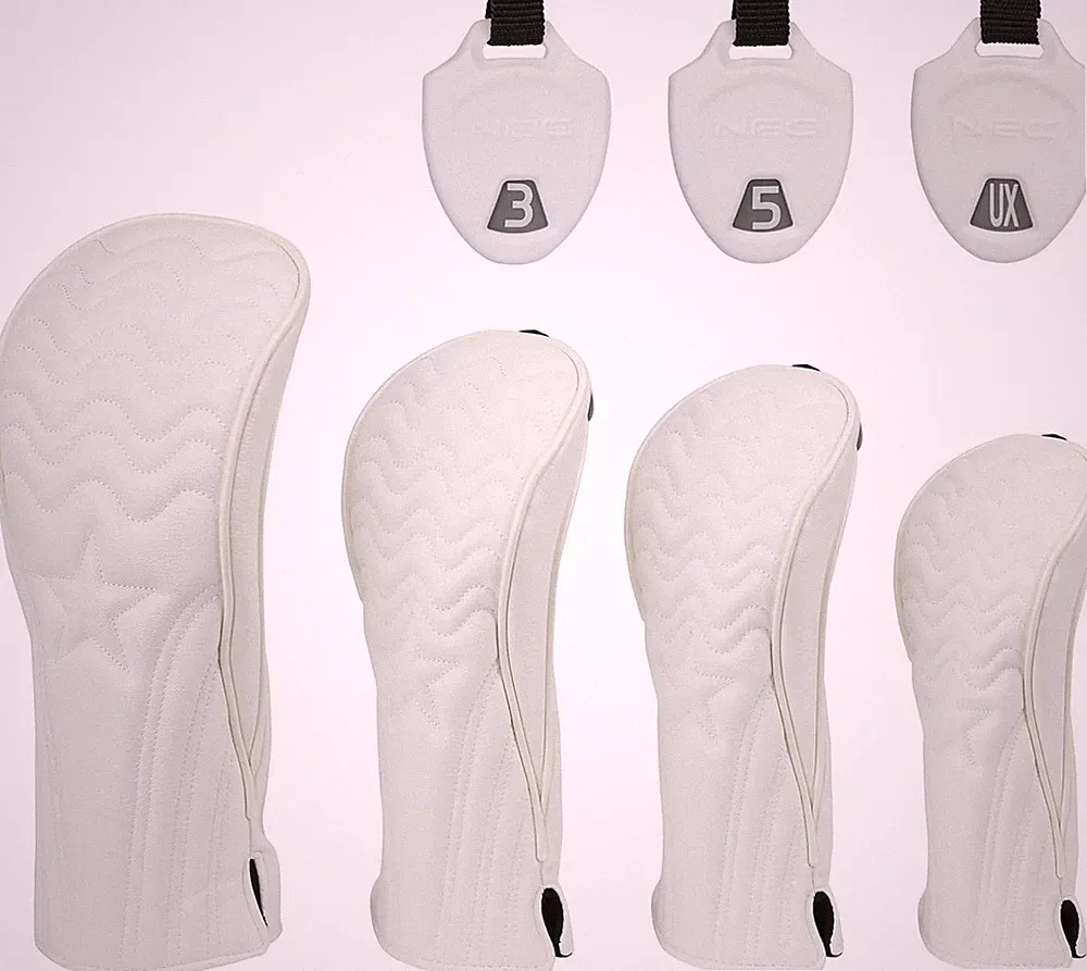 4Pcs or 1Pc Golf Club Head Covers for Woods, Driver, Fairway, Hybrid – Premium P