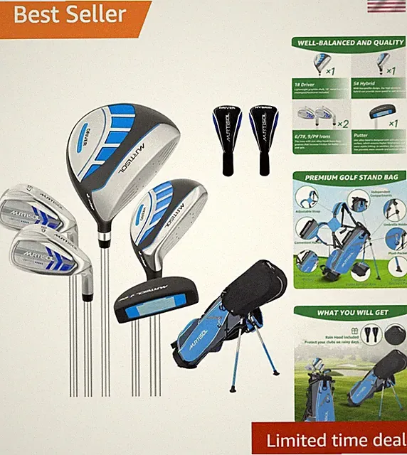 5/6 Pieces Golf Club Set,Golf Club Set Ages Includes Stand Bag, Drive, Hybrid...