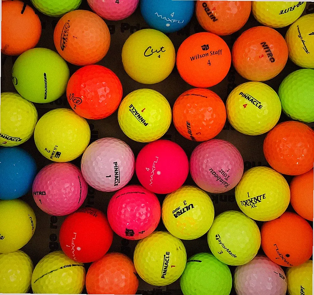 50 Easy To See Assorted Color 5A/4A Used Golf Balls FREE SHIPPING