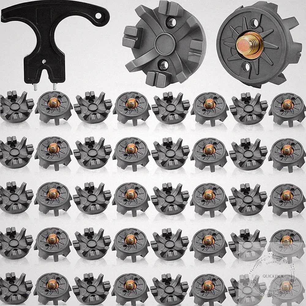 51 Pack Golf Spikes, Only for Threaded System Golf Cleats Replacement Cleat Span
