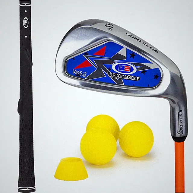 51in" U.S. Kids Golf RH 2024 Yard Club + 3 ball tee set Youth Flex (Orange)