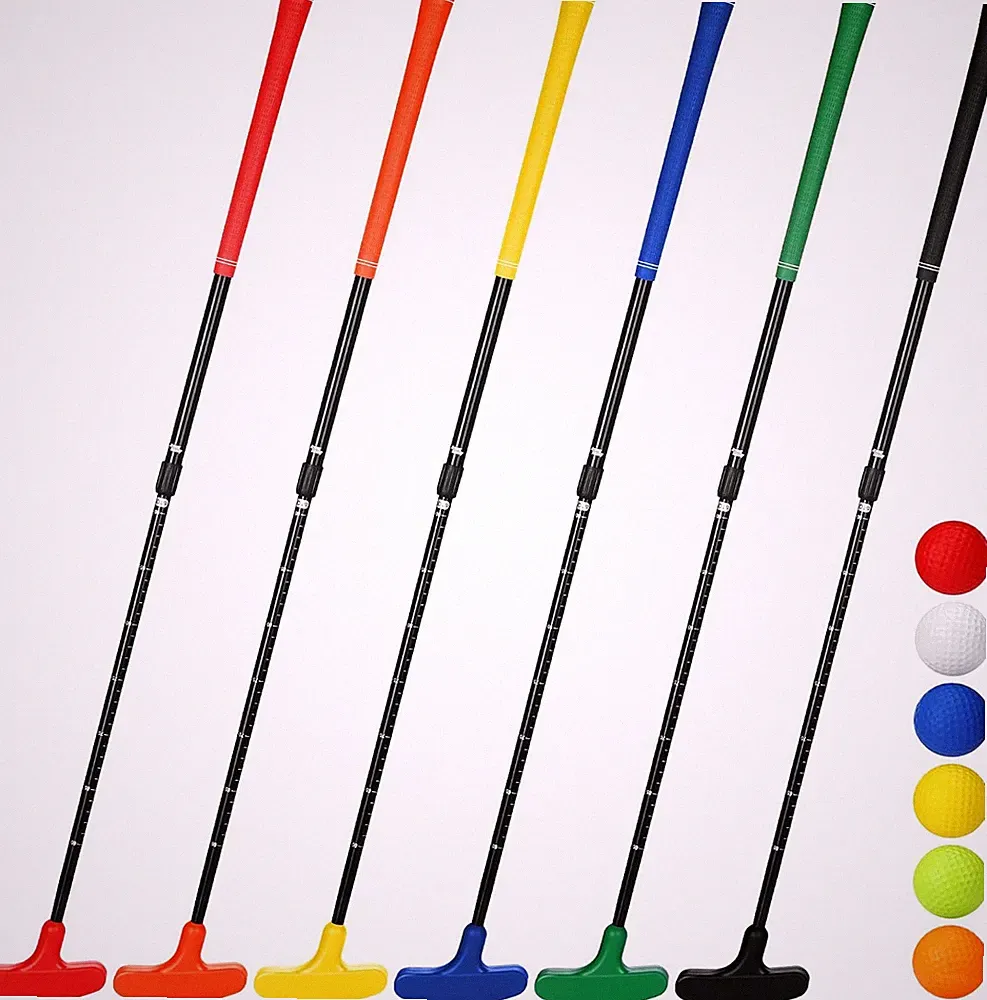 6 Set Mini Golf Putters with 6 Balls Adjustable