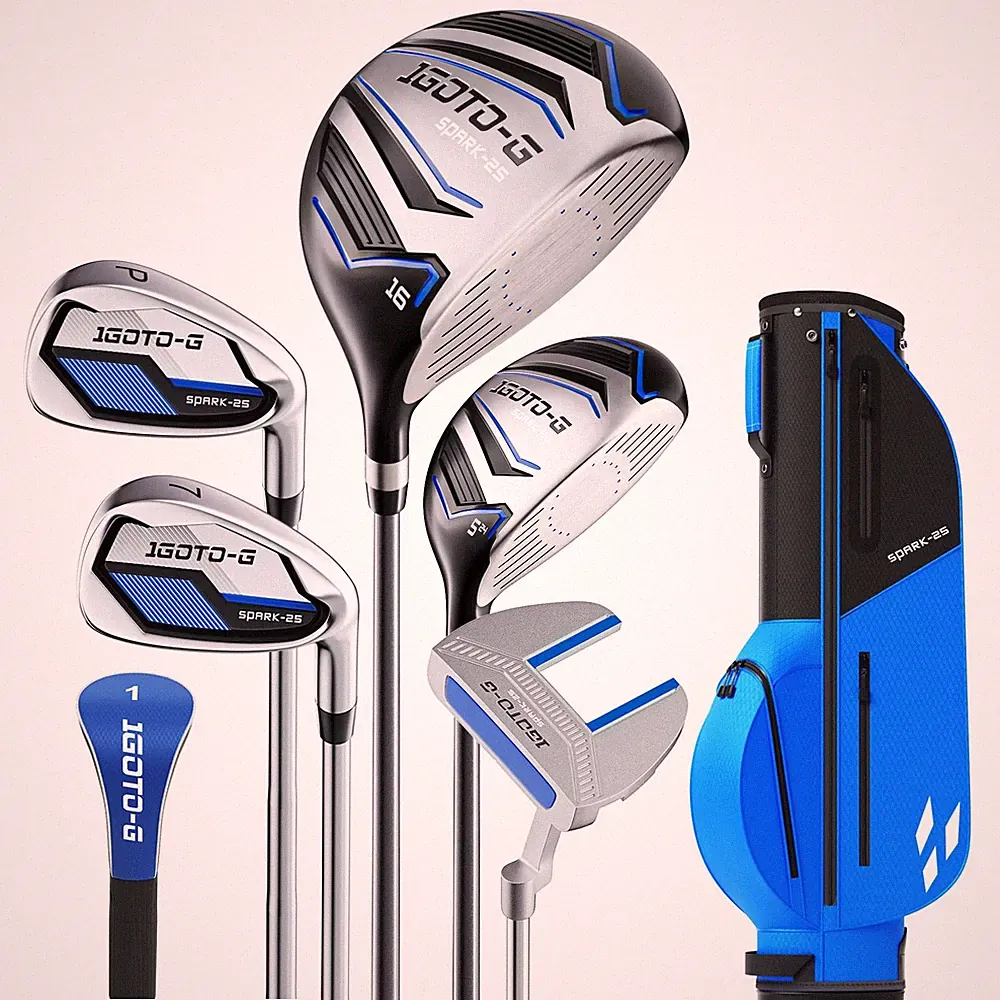 7 Pieces Kids Golf Clubs Set - Youth Golf Clubs Junior Set Ages 12-14 Include...