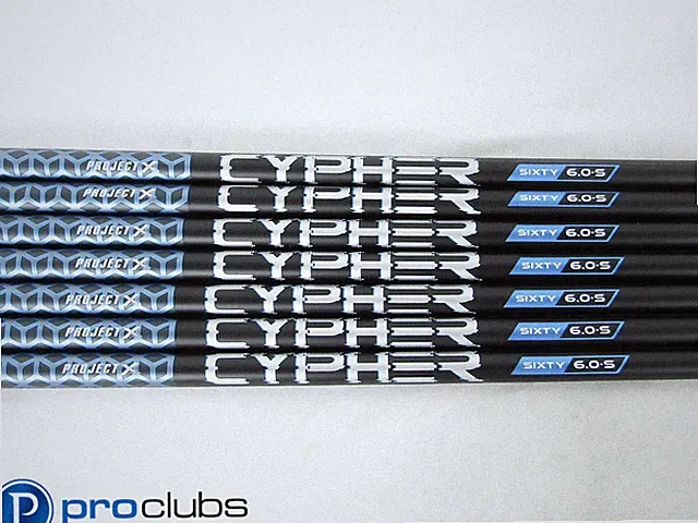 7pc NEW PROJECT X CYPHER BLUE SIXTY 60 6.0 STIFF FLEX GRAPHITE IRON SHAFTS .370
