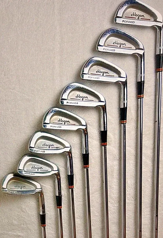(8 clubs) *VINTAGE GOLF CLUBS* forged original 3-E "BEN HOGAN EDGE IRONS"