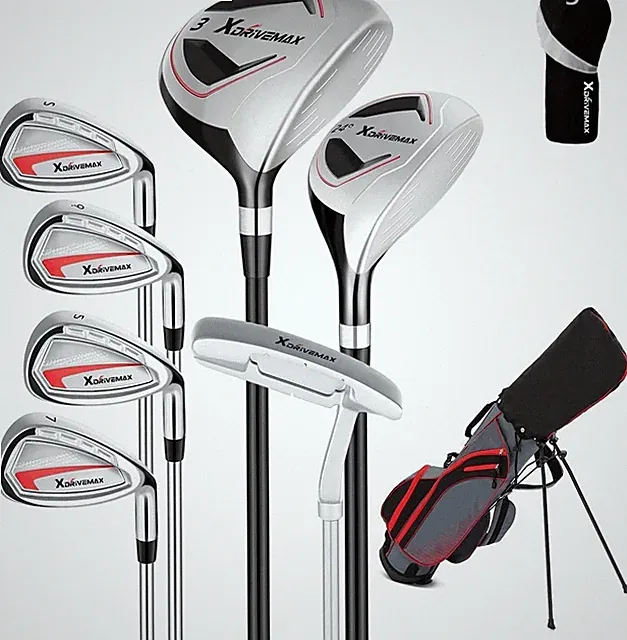8 Pieces Complete Golf Club Set for Men Left or Right Handed – Men - Red