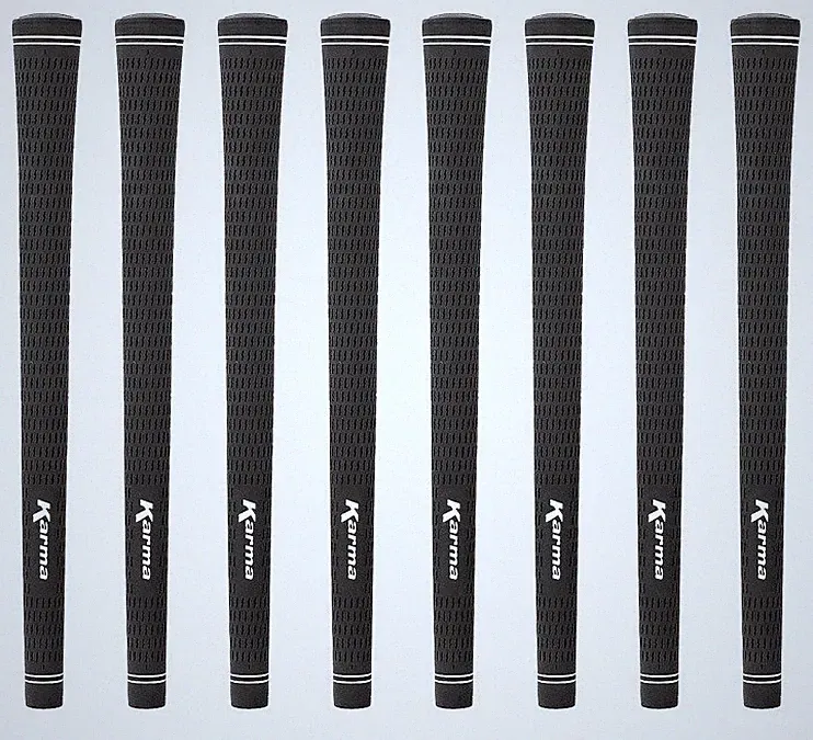8 x Karma Velour Black Undersize Ladies Womens .560 Round Golf Club Grips USA