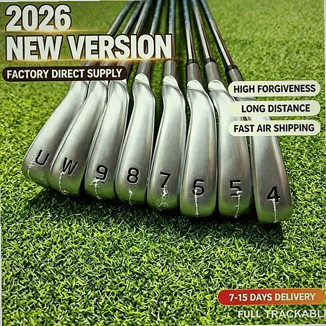 8Pcs 4/40 Style Golf Irons Set #4-UW R SR S Flex Steel Graphite Shaft Headcovers