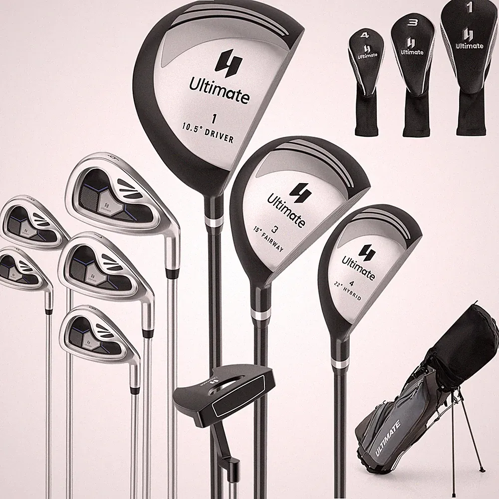 9 PCS Men's Complete Golf Club Set Right Handed w/ 460cc Alloy Driver Irons