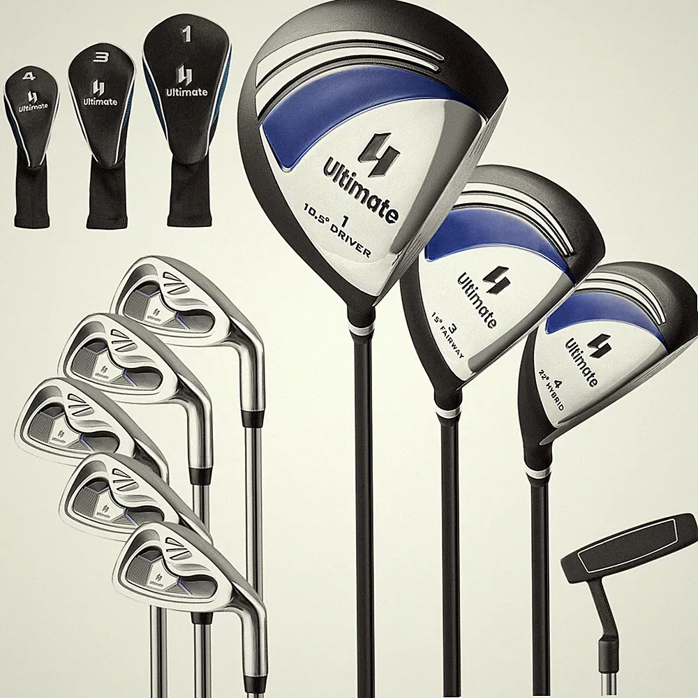 9 PCS Men's Complete Golf Club Set Right Handed with 460cc Alloy Driver Irons