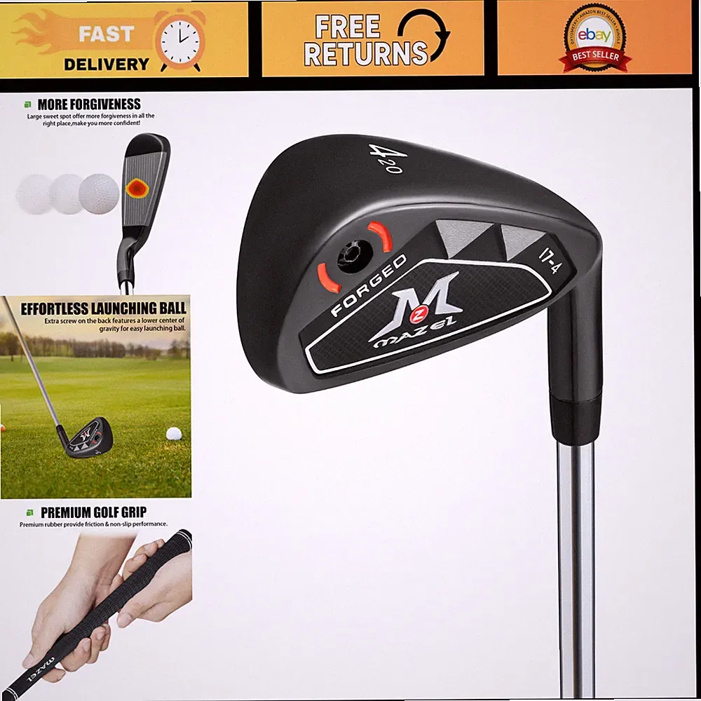 9-Piece Men's Iron Set with Steel Shafts