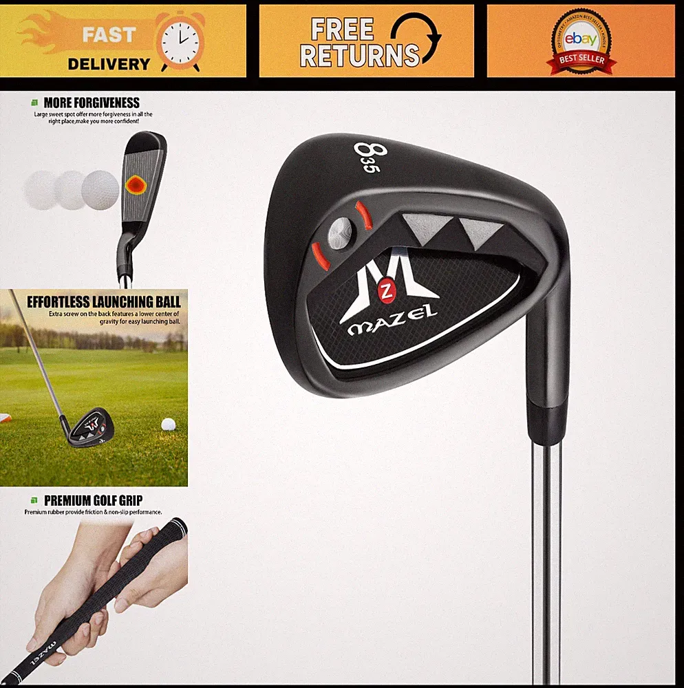 9-Piece Men's Golf Iron Set with Steel Shafts - Right-Handed Clubs, Wedges Inclu