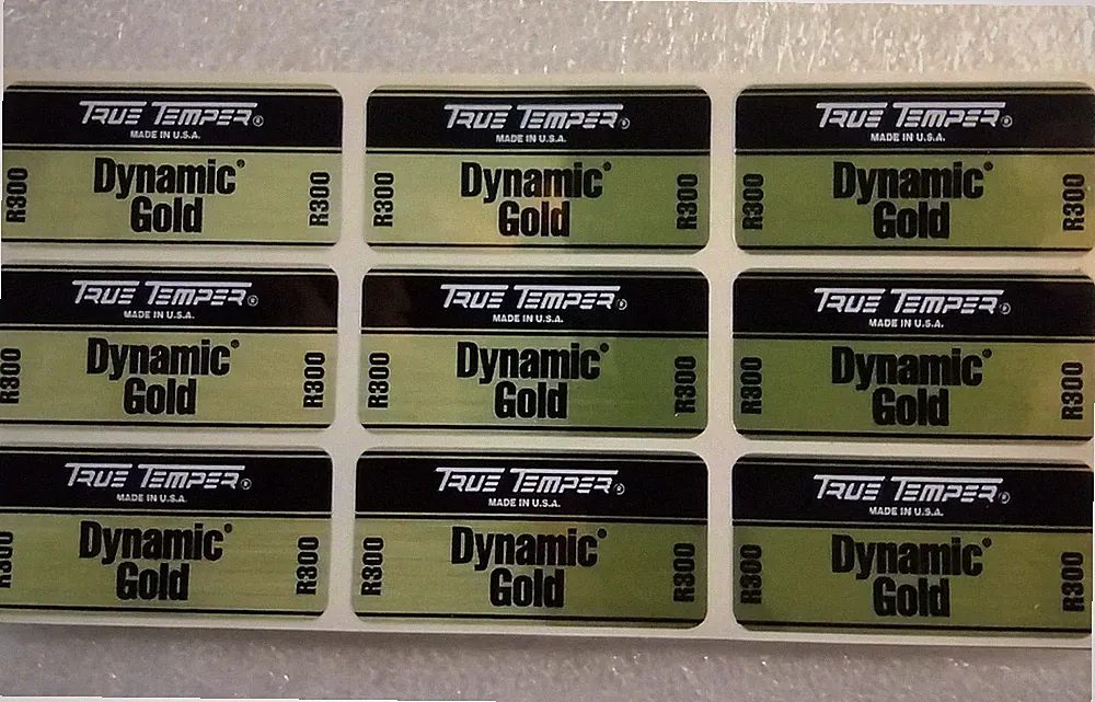 9 True Temper Dynamic Gold R300 Golf Club Shaft Band Labels+ 2 wedge bands NEW