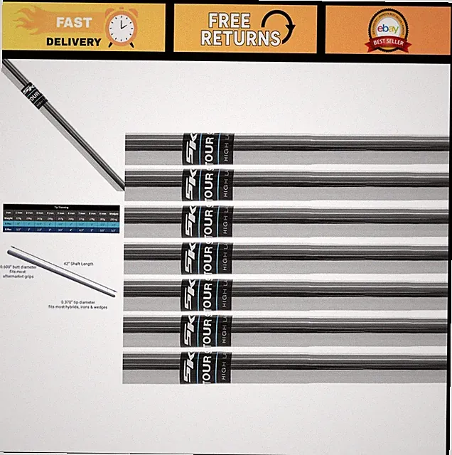 90 HL Steel Golf Iron Shafts .370” Regular Stiff Combo Flex - High Performance