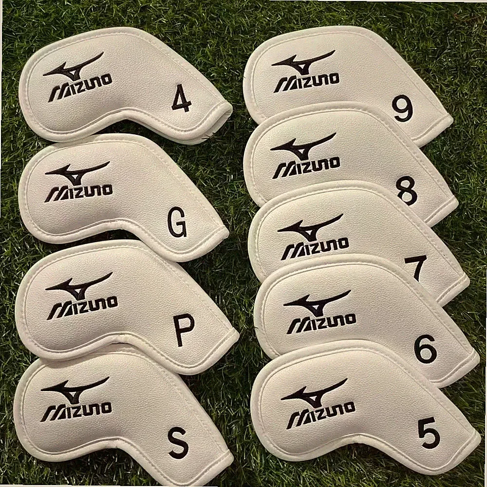 Mizuno 9Pcs Leather Iron Head Covers