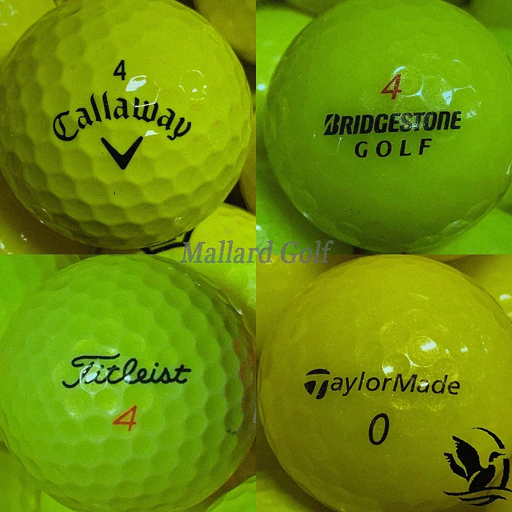 AAA-AAAAA Yellow Value to Mint Condition Used Golf Balls Assorted Brands